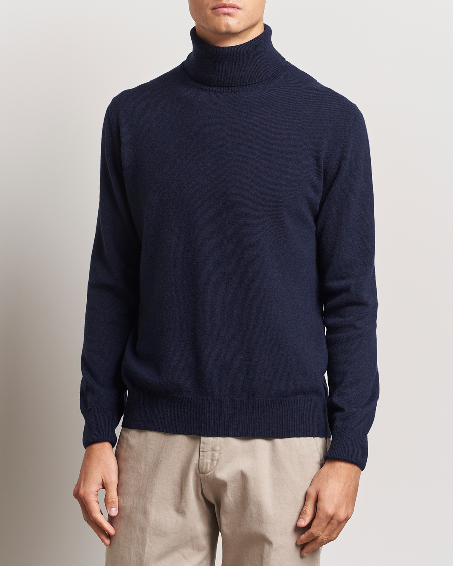 Homme | Pulls Et Tricots | Morgano | Wool/Cashmere Rollneck Navy