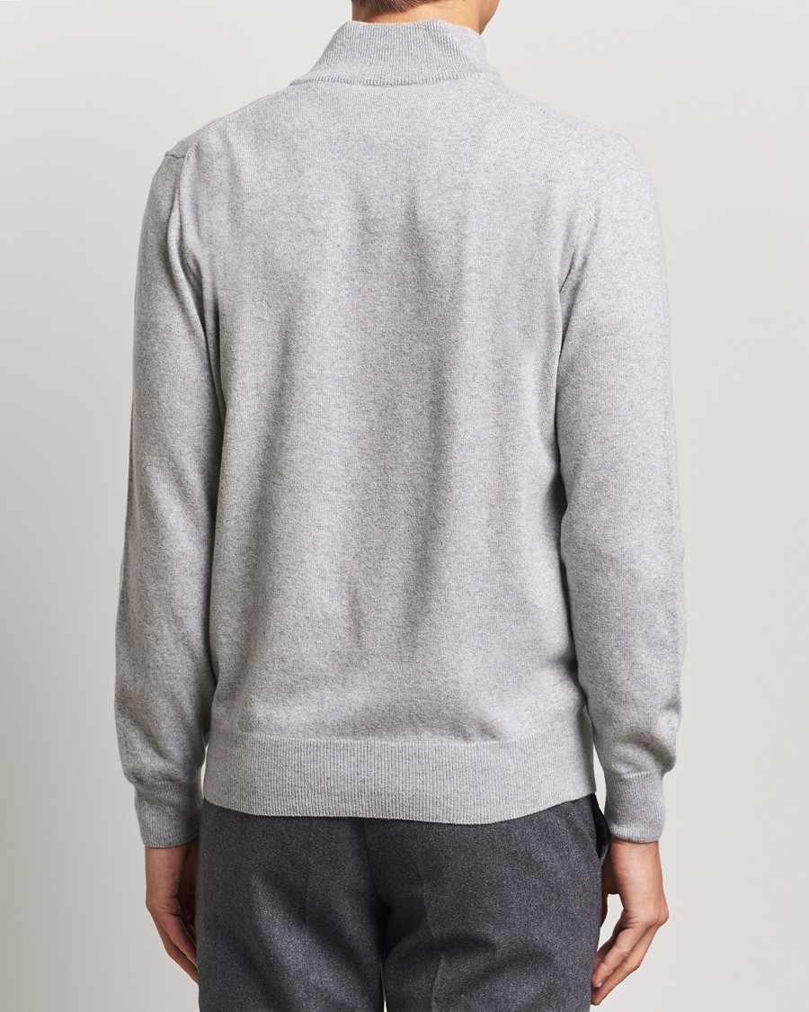 Homme | Pulls Et Tricots | Morgano | Wool/Cashmere Half-Zip Mid Grey