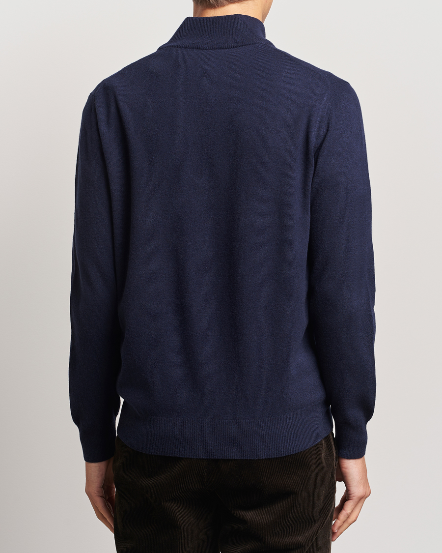 Homme | Pulls Et Tricots | Morgano | Wool/Cashmere Half-Zip Navy