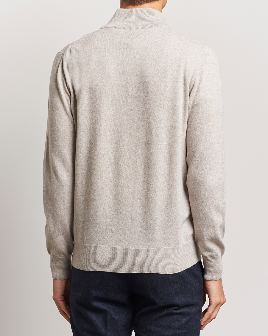 Homme | Pulls Et Tricots | Morgano | Wool/Cashmere Half-Zip Beige
