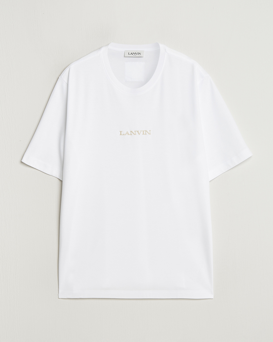 Homme | T-shirts | Lanvin | Embroidered Logo T-Shirt White