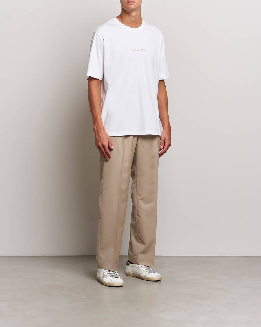 Homme | T-shirts | Lanvin | Embroidered Logo T-Shirt White