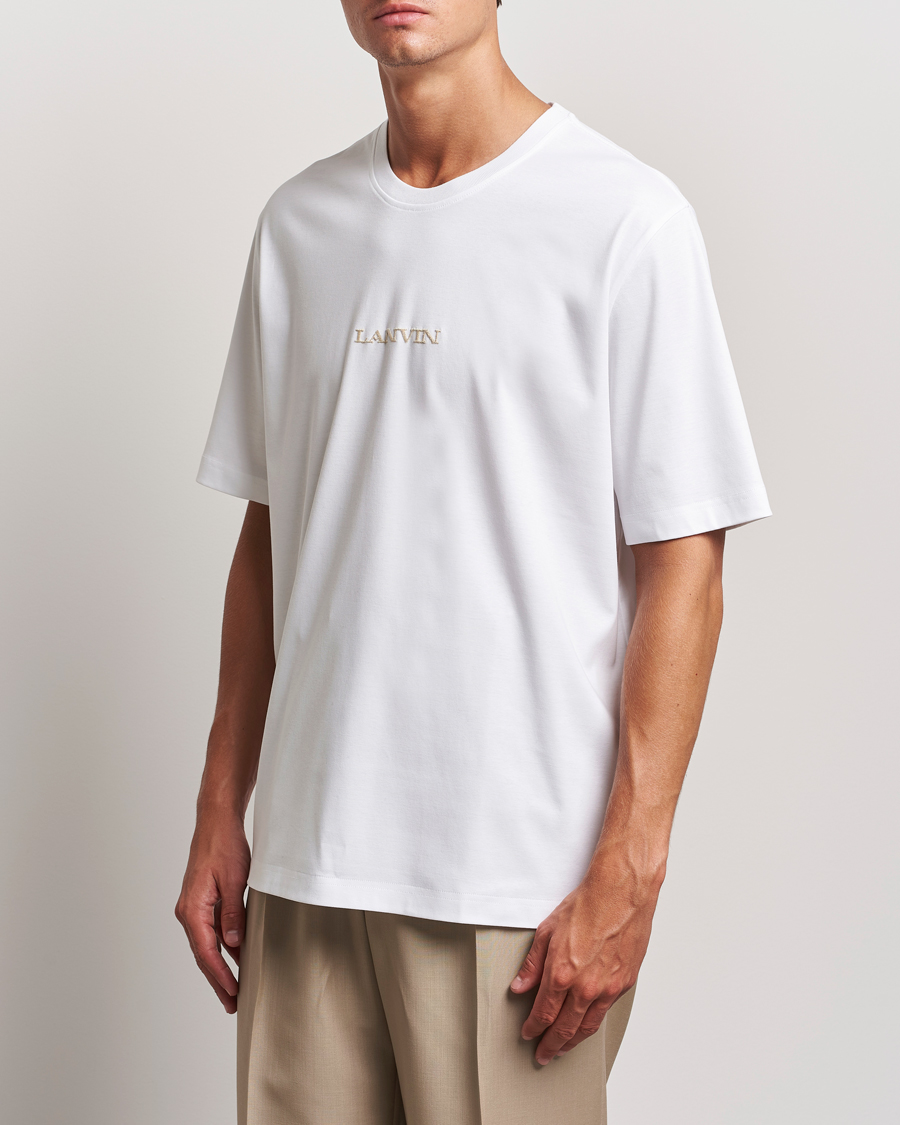Homme | T-shirts | Lanvin | Embroidered Logo T-Shirt White