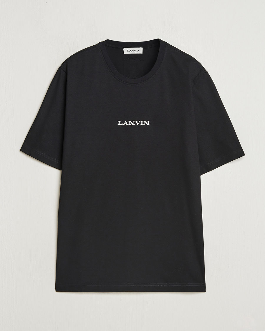 Homme | T-shirts | Lanvin | Embroidered Logo T-Shirt Black