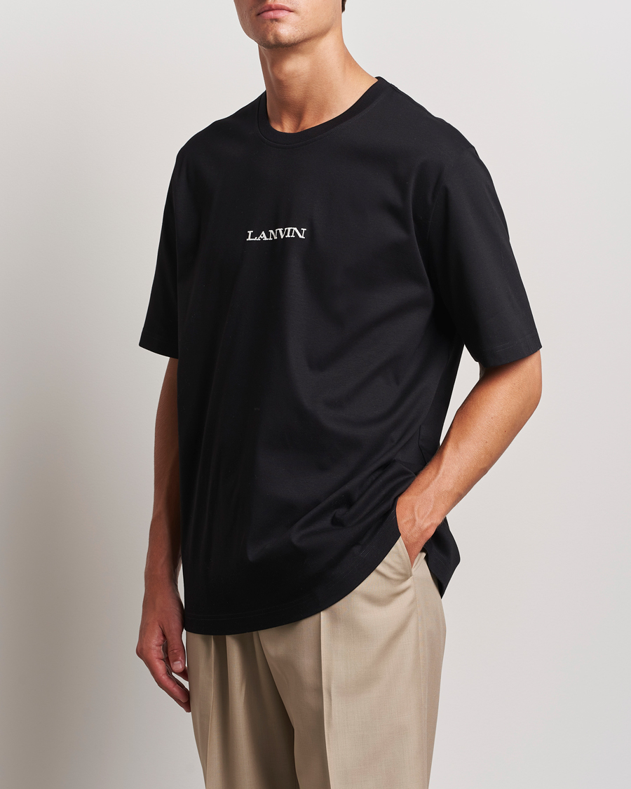 Homme | T-shirts | Lanvin | Embroidered Logo T-Shirt Black