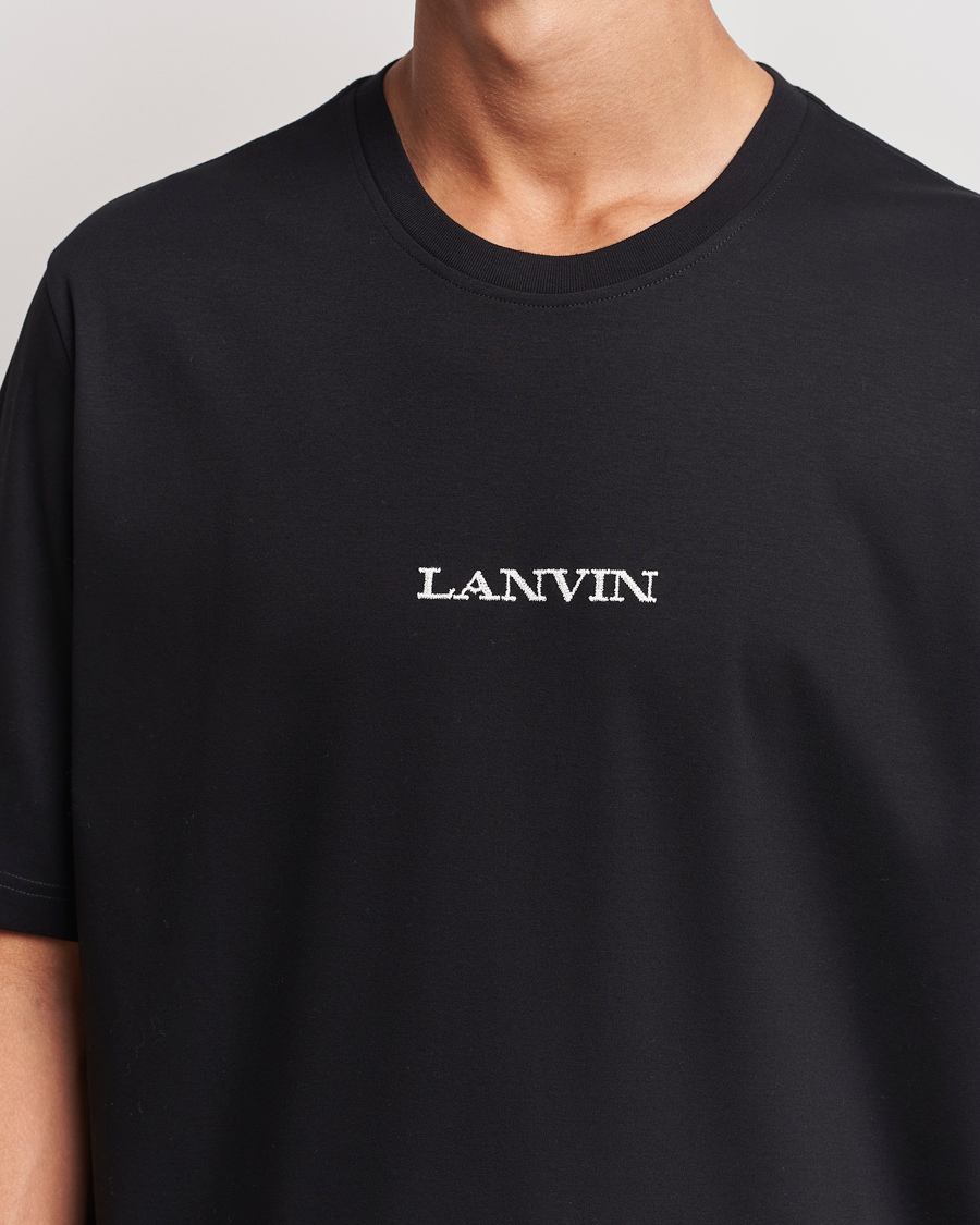 Homme | T-shirts | Lanvin | Embroidered Logo T-Shirt Black