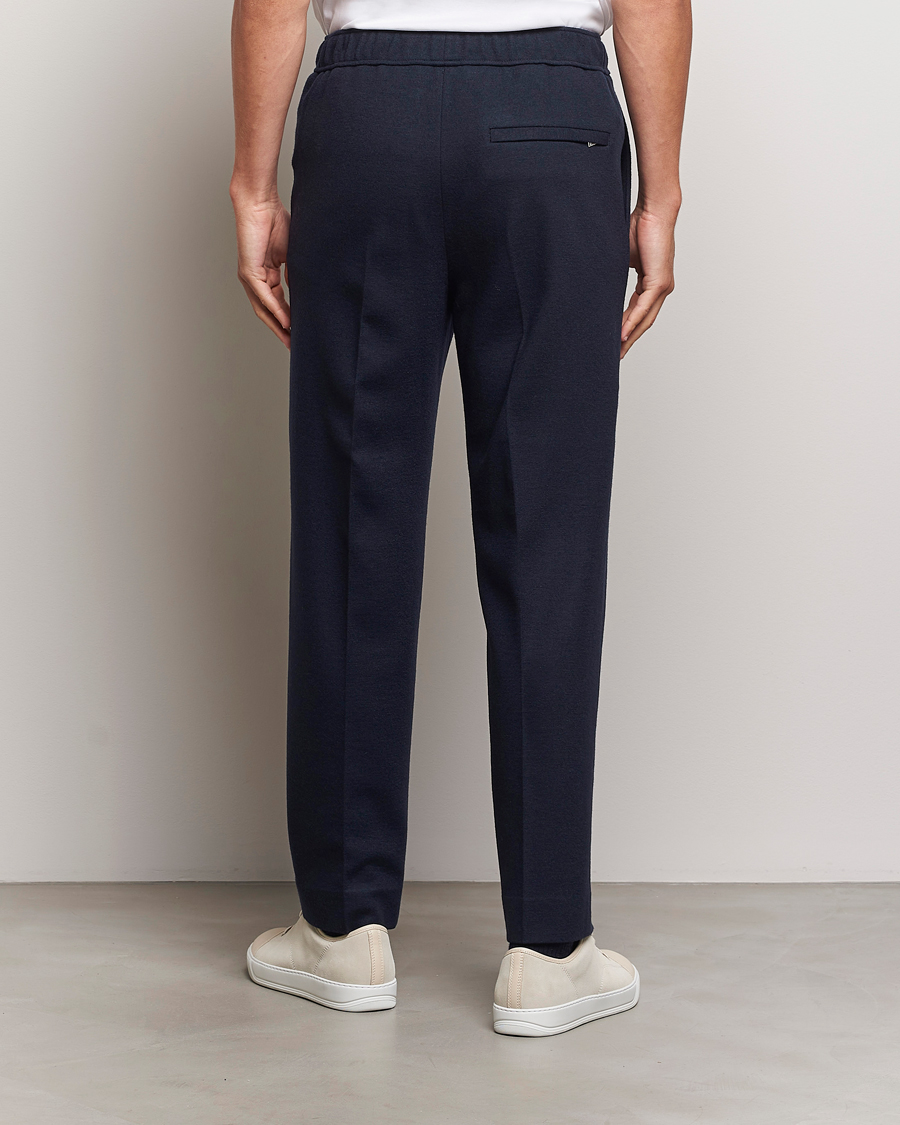 Homme | Pantalons | Lanvin | Wool Drawstring Trousers Navy