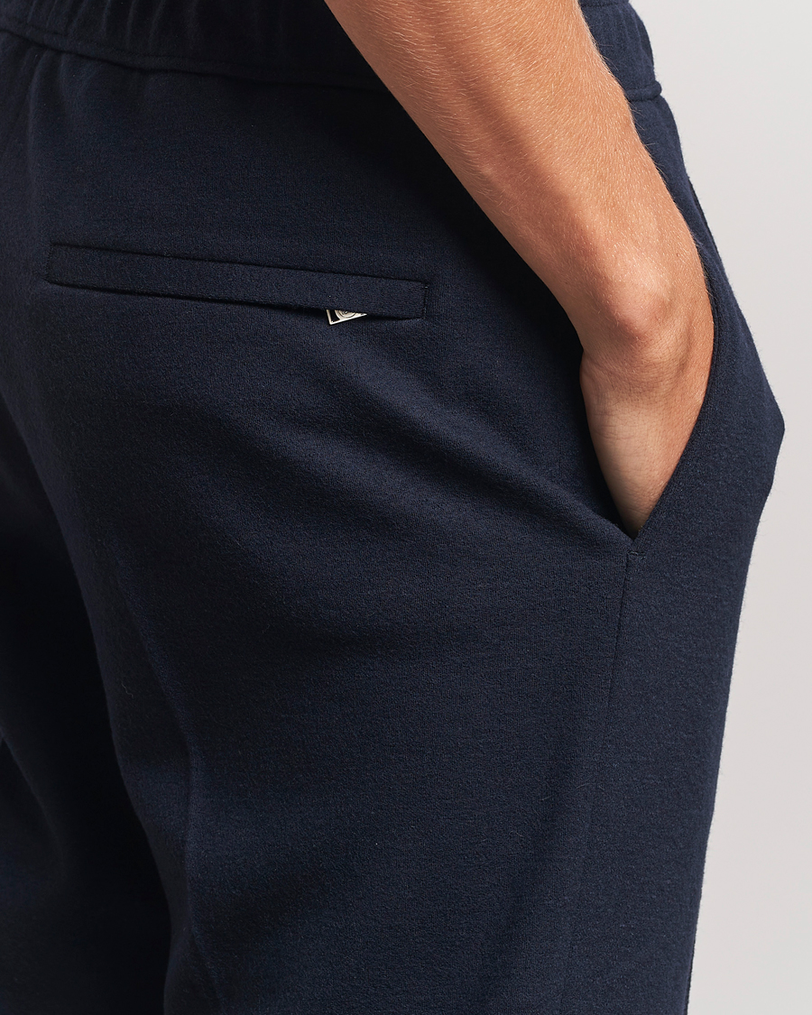 Homme | Pantalons | Lanvin | Wool Drawstring Trousers Navy