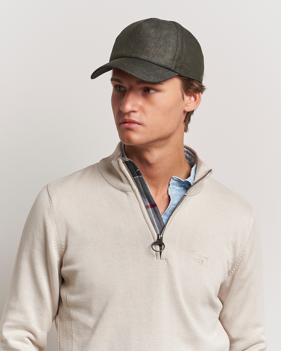 Homme | Wigéns Baseball Linen Cap Dark Olive | Wigéns | Baseball Linen Cap Dark Olive