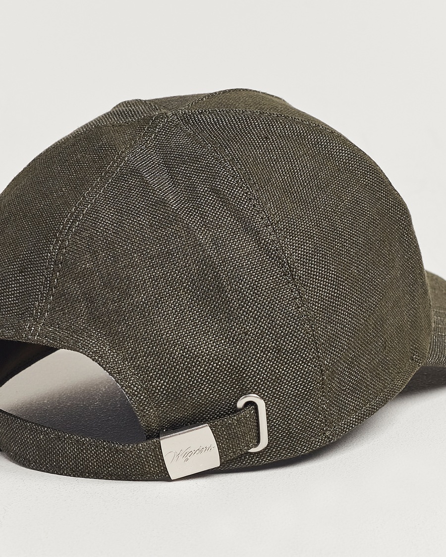 Homme | Wigéns Baseball Linen Cap Dark Olive | Wigéns | Baseball Linen Cap Dark Olive