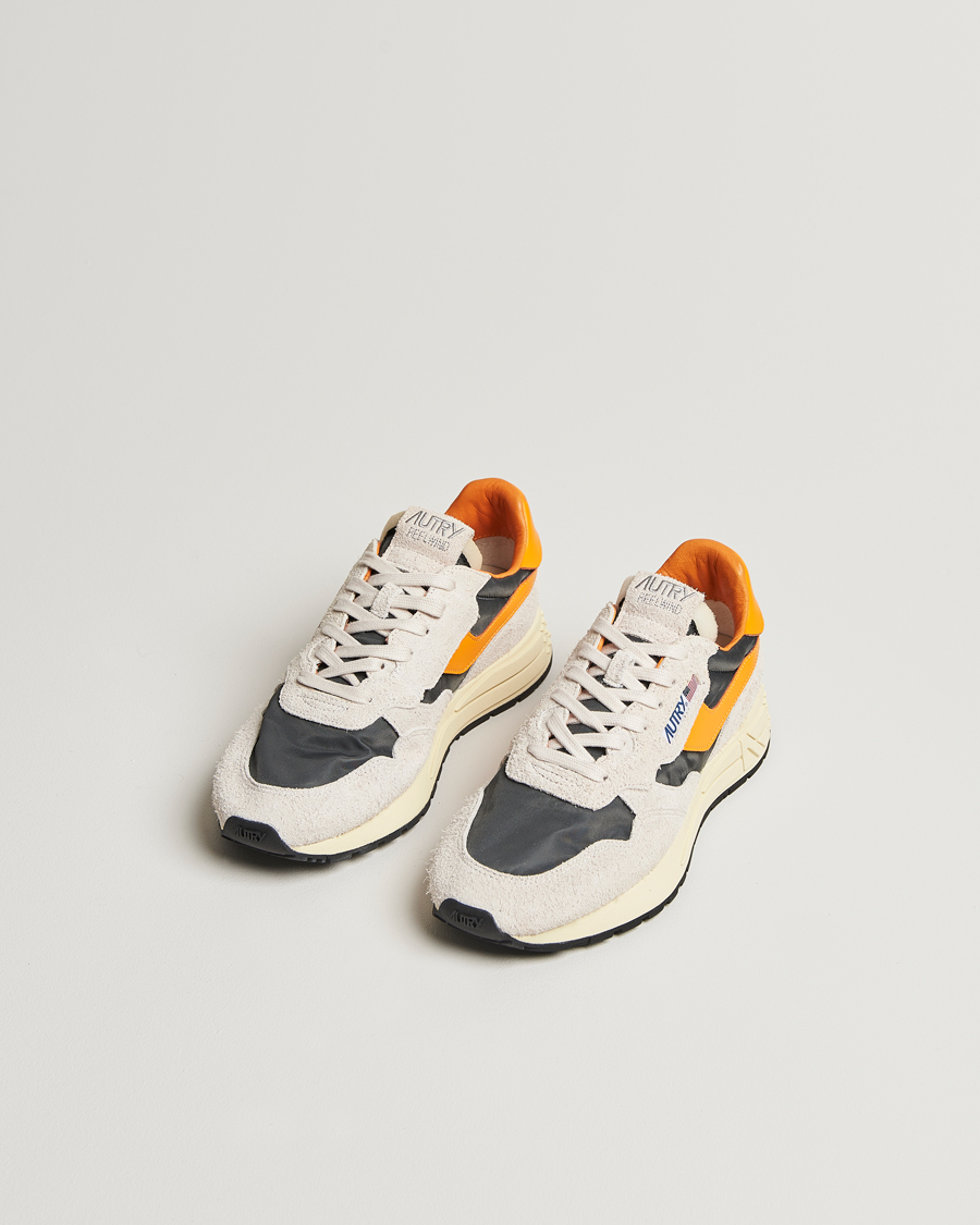Homme | Autry Reelwind Running Sneaker White/Grey/Orange | Autry | Reelwind Running Sneaker White/Grey/Orange