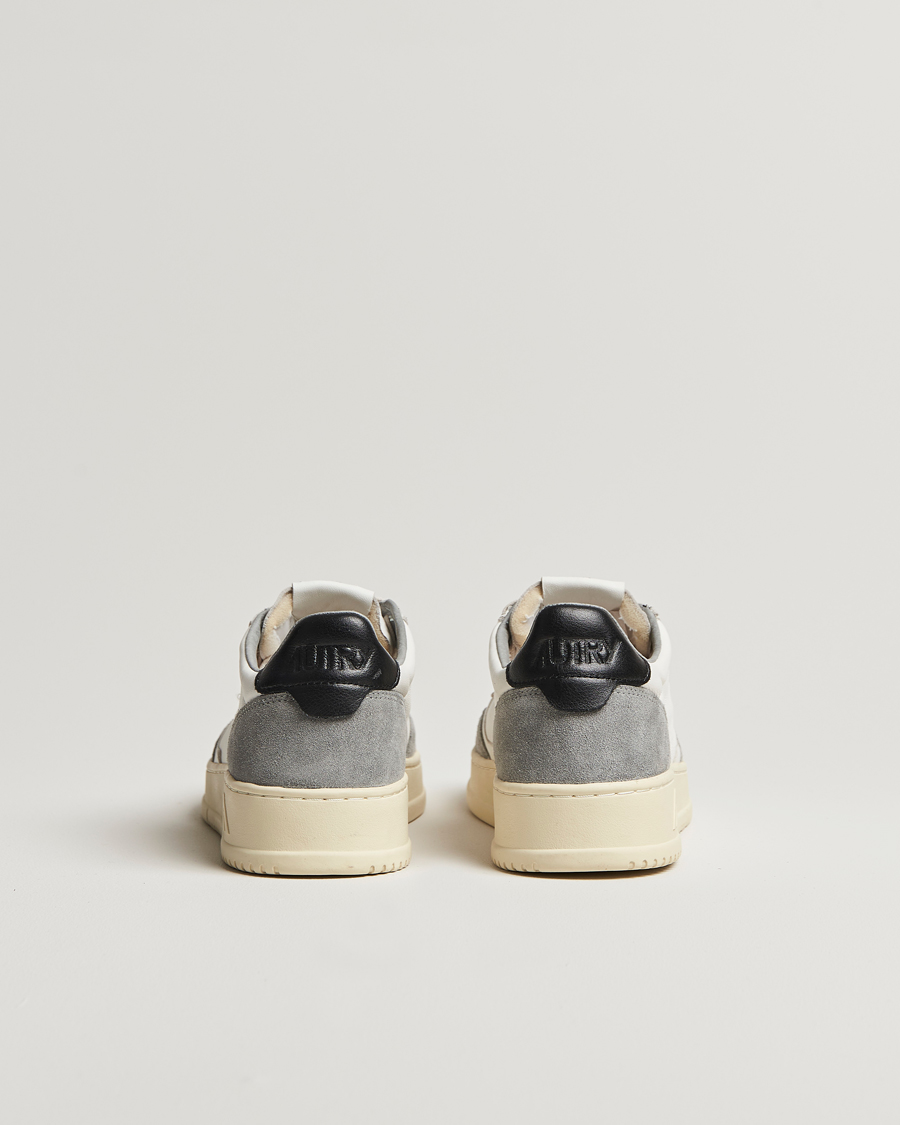 Homme | Autry Medalist Low Goat Leather/Suede Sneaker Grey/Black | Autry | Medalist Low Goat Leather/Suede Sneaker Grey/Black