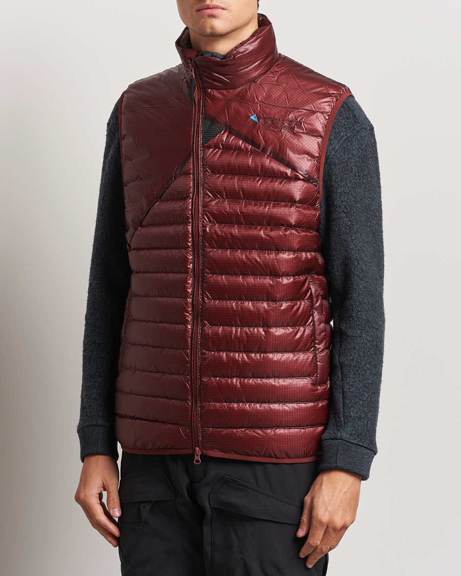 Homme | Manteaux Et Vestes | Klättermusen | Lopt Lightweight Down Vest Madder Red