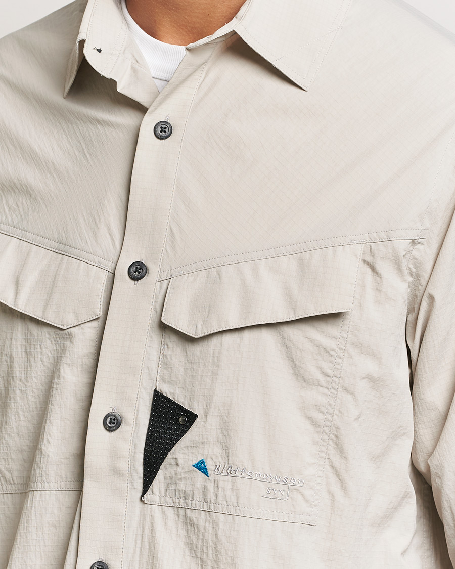 Homme | Chemises | Klättermusen | Syn Lightweight Ripstop Shirt Silver Creme