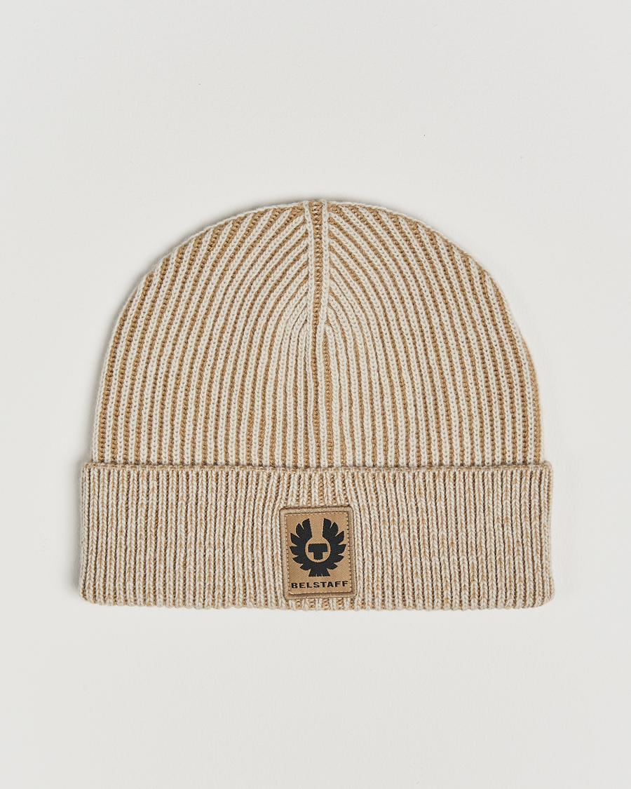 Homme | Belstaff Centenary Wool Rib Hat Chalk | Belstaff | Centenary Wool Rib Hat Chalk