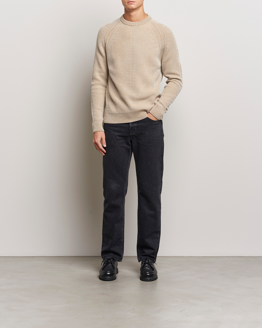 Homme | Pulls Et Tricots | Belstaff | Centenary Wool Rib Jumper Chalk