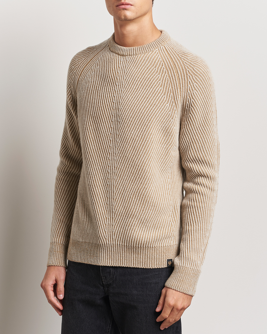 Homme | Pulls Et Tricots | Belstaff | Centenary Wool Rib Jumper Chalk