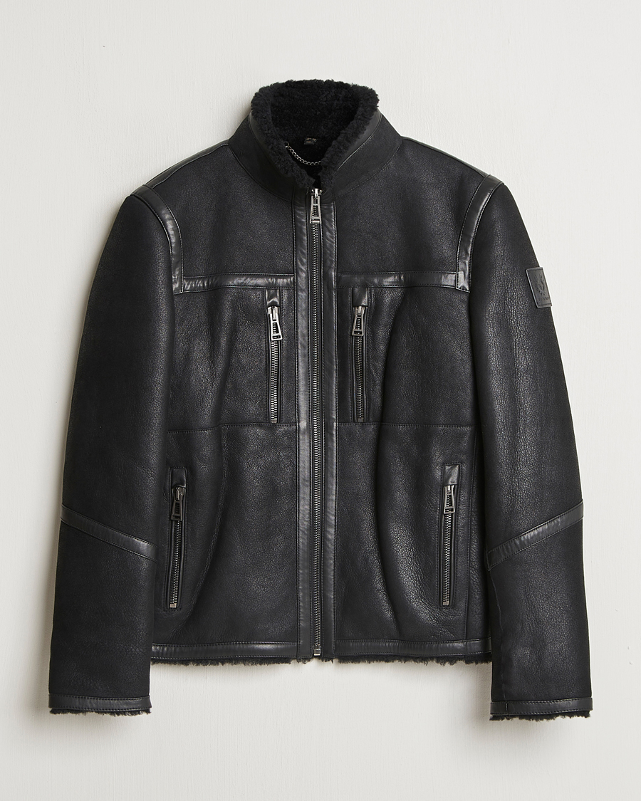 Homme | Manteaux Et Vestes | Belstaff | Tundra Sherling Leather Jacket Black