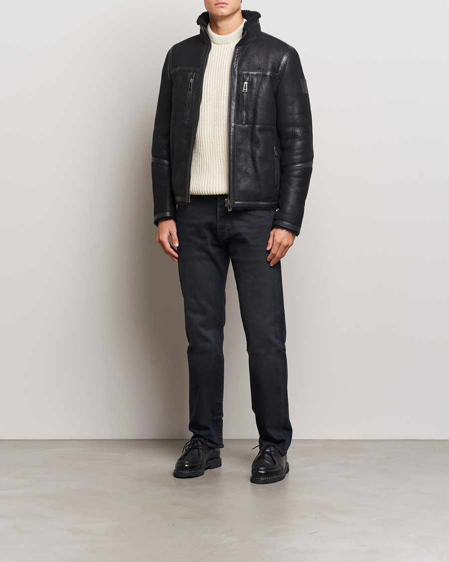 Homme | Manteaux Et Vestes | Belstaff | Tundra Sherling Leather Jacket Black