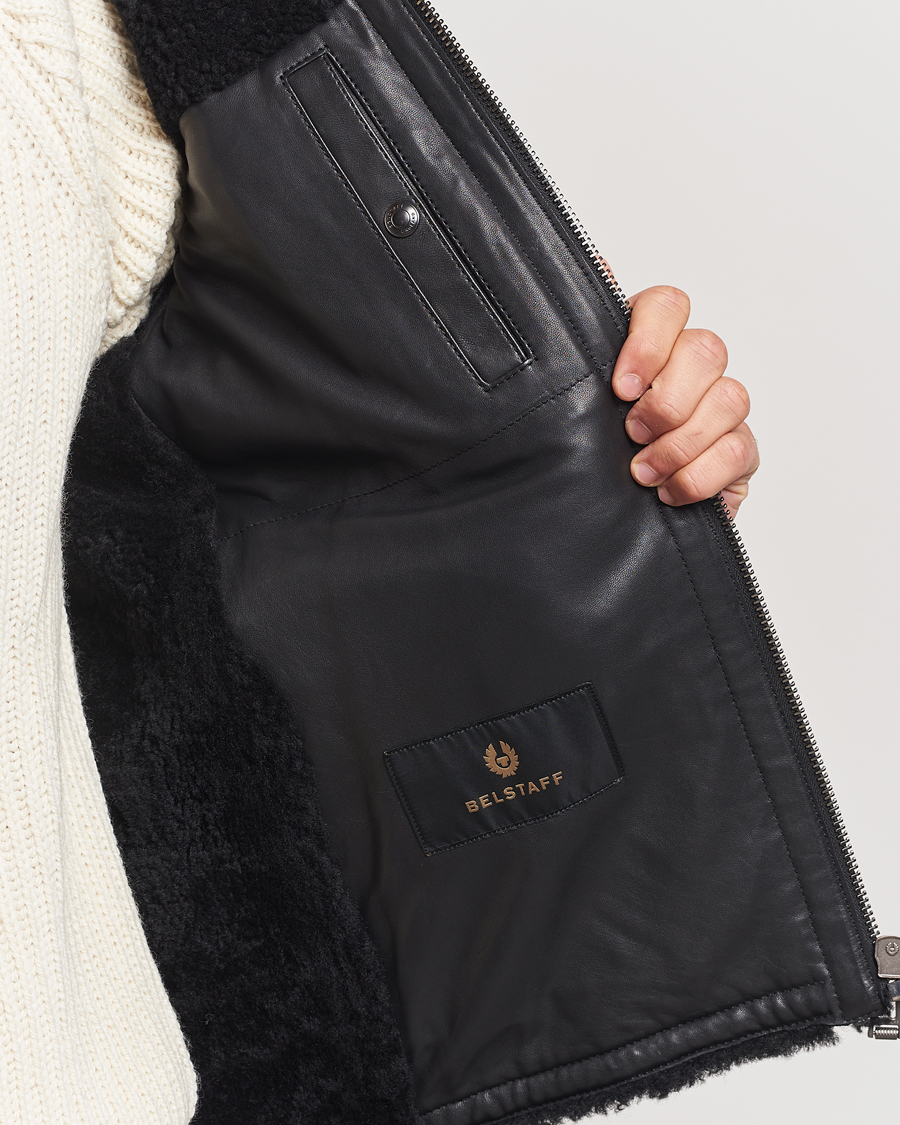 Homme | Manteaux Et Vestes | Belstaff | Tundra Sherling Leather Jacket Black