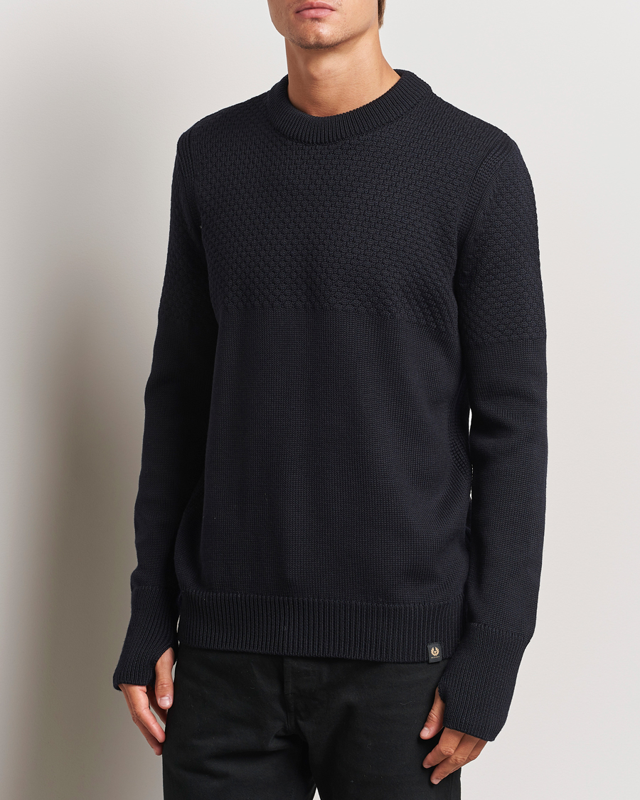 Homme | Pulls Et Tricots | Belstaff | Sternway Knitted Crewneck Dark Ink
