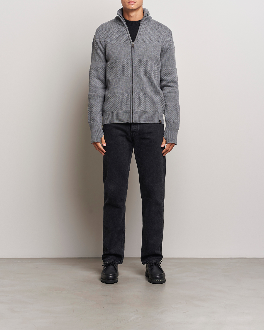 Homme | Pulls Et Tricots | Belstaff | Sternway Knitted Zip Cardigan Grey Heather