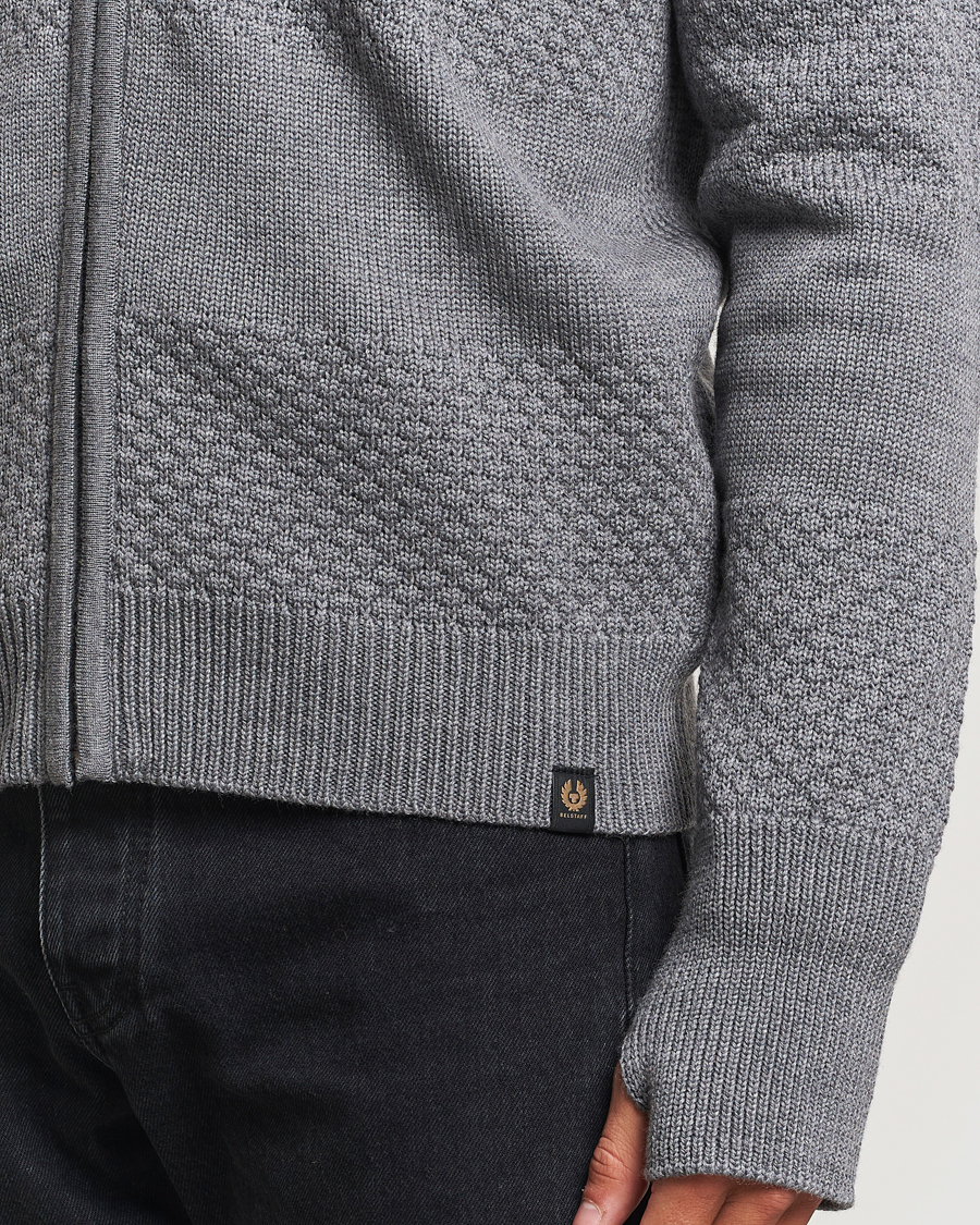 Homme | Pulls Et Tricots | Belstaff | Sternway Knitted Zip Cardigan Grey Heather