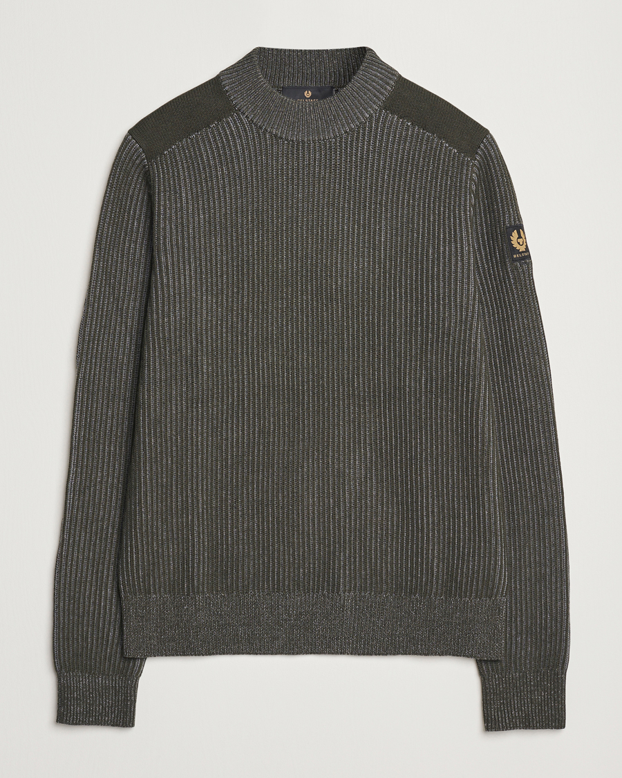 Homme | Pulls Et Tricots | Belstaff | Stanley Cotton/Wool Mock Neck Tile Green