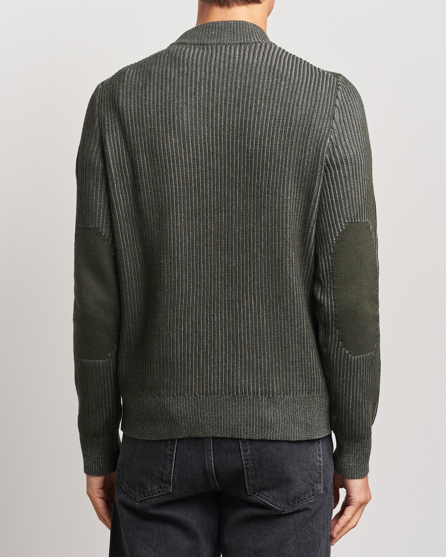 Homme | Pulls Et Tricots | Belstaff | Stanley Cotton/Wool Mock Neck Tile Green