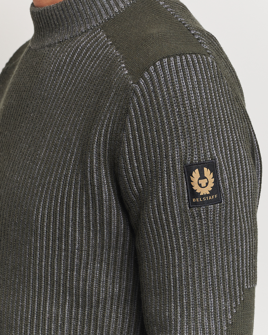Homme | Pulls Et Tricots | Belstaff | Stanley Cotton/Wool Mock Neck Tile Green