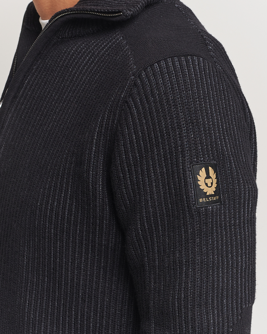 Homme | Pulls Et Tricots | Belstaff | Stanley Cotton/Wool Quarter Zip Black