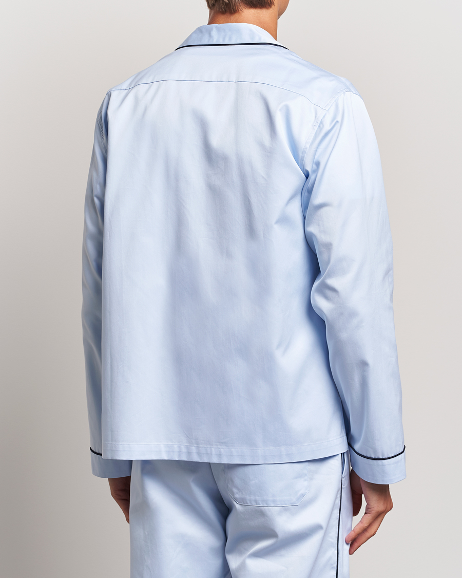 Homme | Peignoirs Et Pyjamas | Tekla | Sateen Pyjama Shirt Bellhop Blue