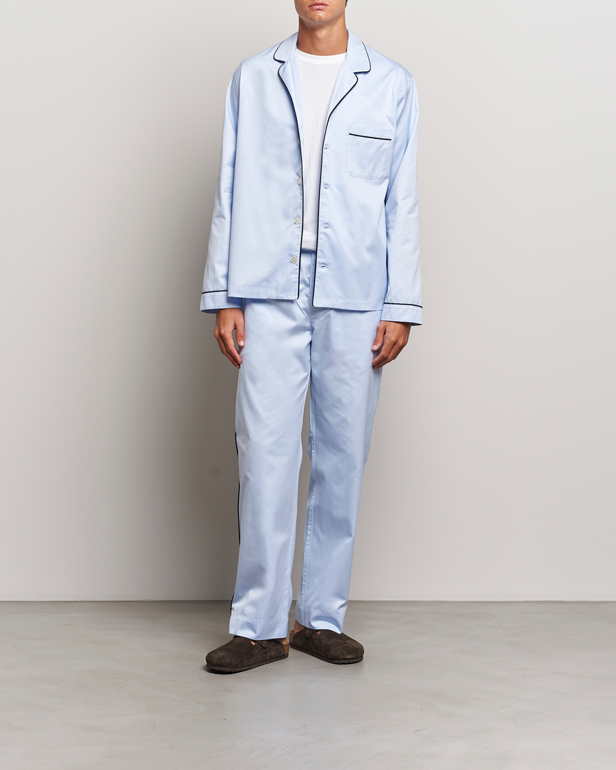 Homme | Tekla Sateen Pyjama Pants Bellhop Blue | Tekla | Sateen Pyjama Pants Bellhop Blue