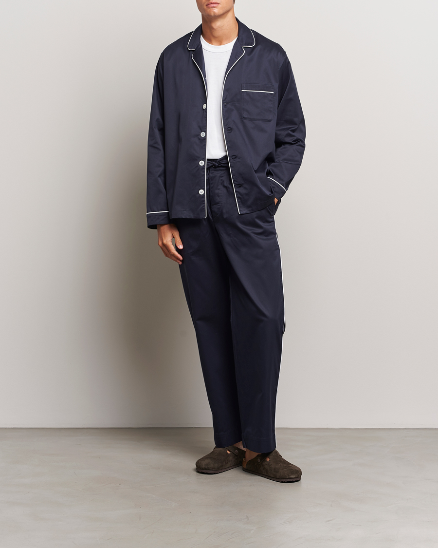 Homme | Peignoirs Et Pyjamas | Tekla | Sateen Pyjama Pants Chelsea Navy