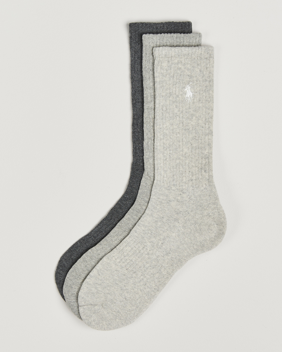 Homme | Sous-Vêtements Et Chaussettes | Polo Ralph Lauren | 3-Pack Rib Cotton Sock Grey