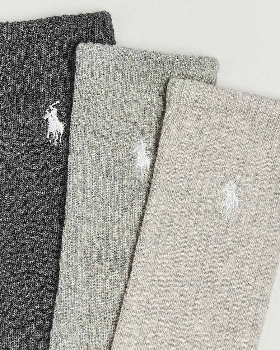 Homme | Sous-Vêtements Et Chaussettes | Polo Ralph Lauren | 3-Pack Rib Cotton Sock Grey