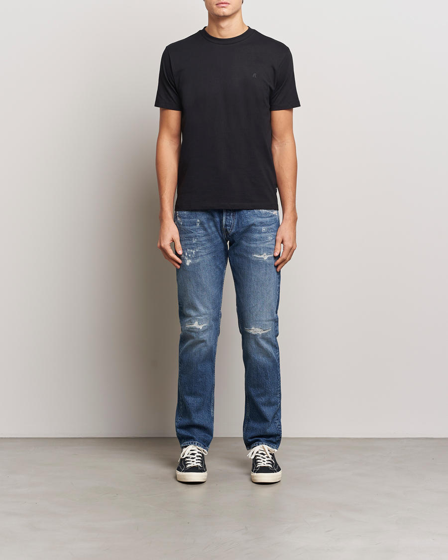 Homme | T-shirts | Replay | Tonal Logo Crew Neck T-Shirt Black