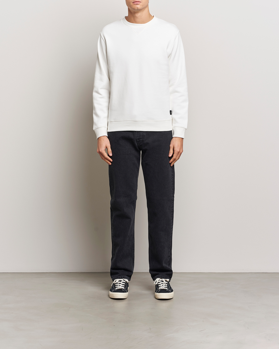 Homme | Pulls Et Tricots | Replay | Tonal Logo Crew Neck Sweatshirt Off White