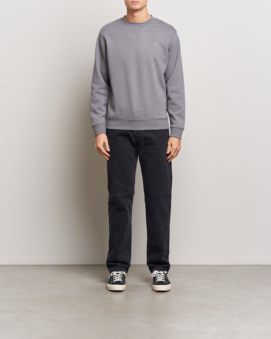 Homme | Pulls Et Tricots | Replay | Tonal Logo Crew Neck Sweatshirt Dark Grey