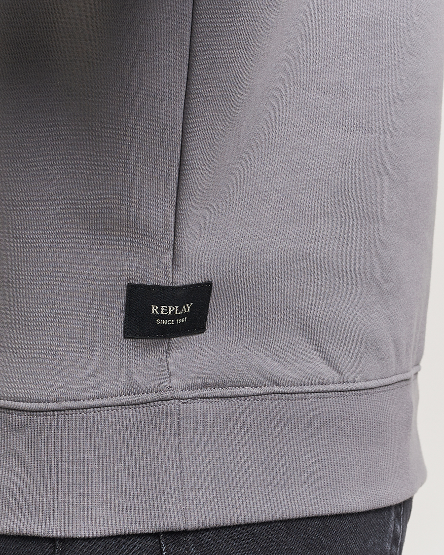 Homme | Pulls Et Tricots | Replay | Tonal Logo Crew Neck Sweatshirt Dark Grey