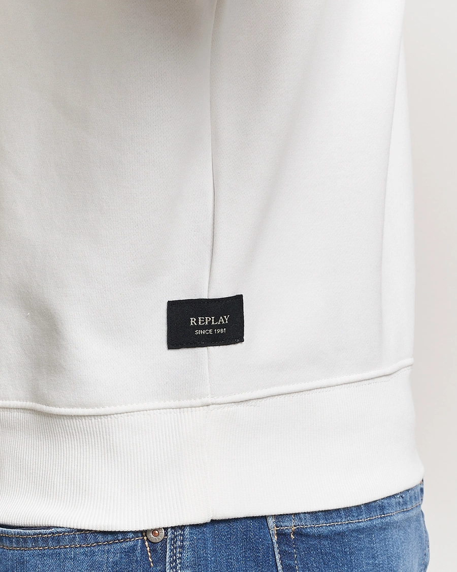 Homme | Pulls Et Tricots | Replay | Tonal Logo Hoodie Off White