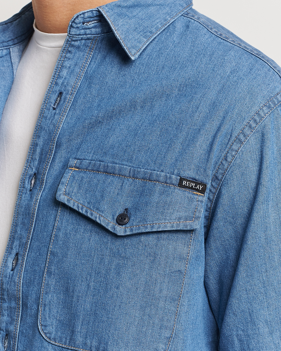 Homme | Chemises | Replay | Denim Shirt Medium Blue