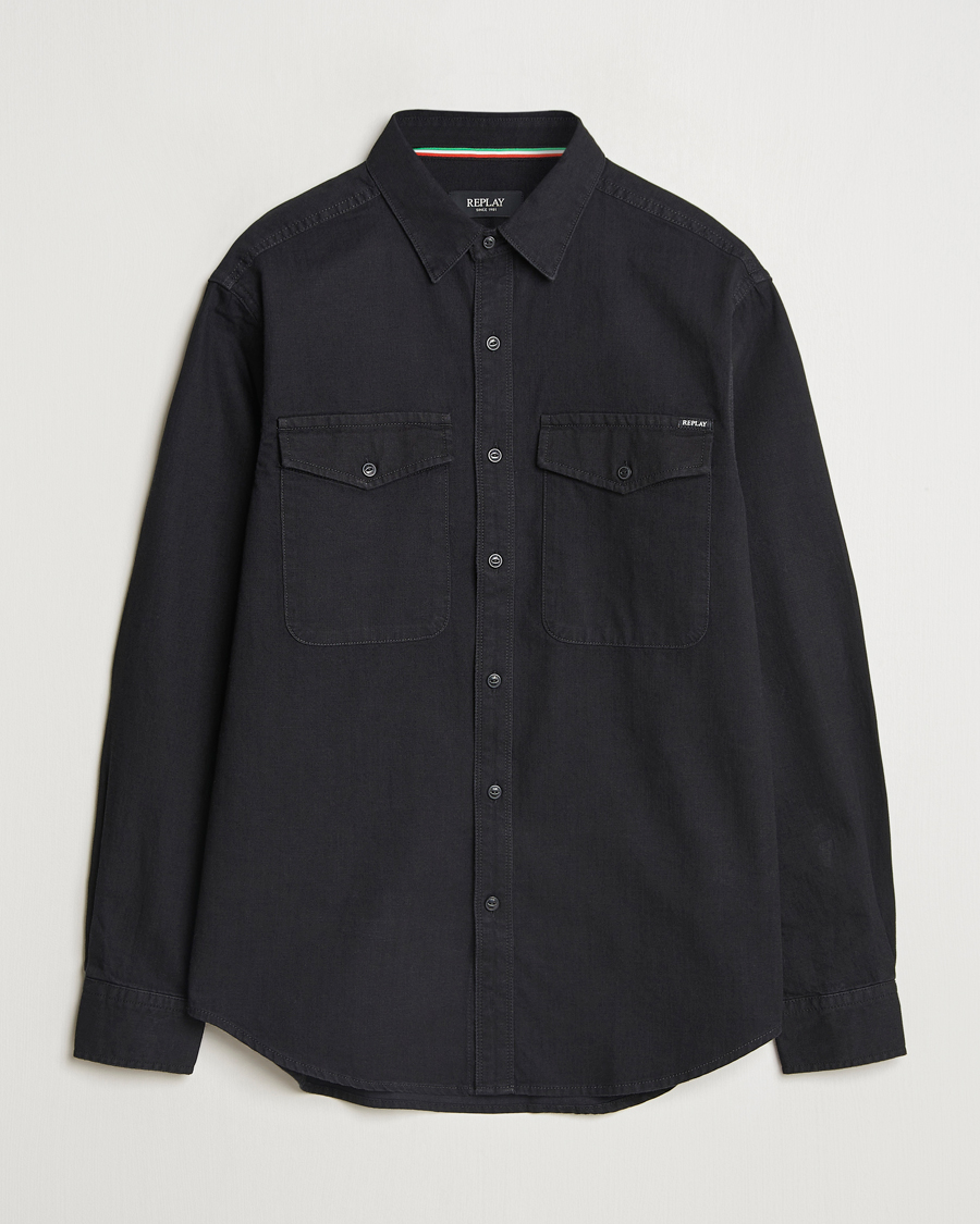Homme | Chemises | Replay | Denim Shirt Washed Black
