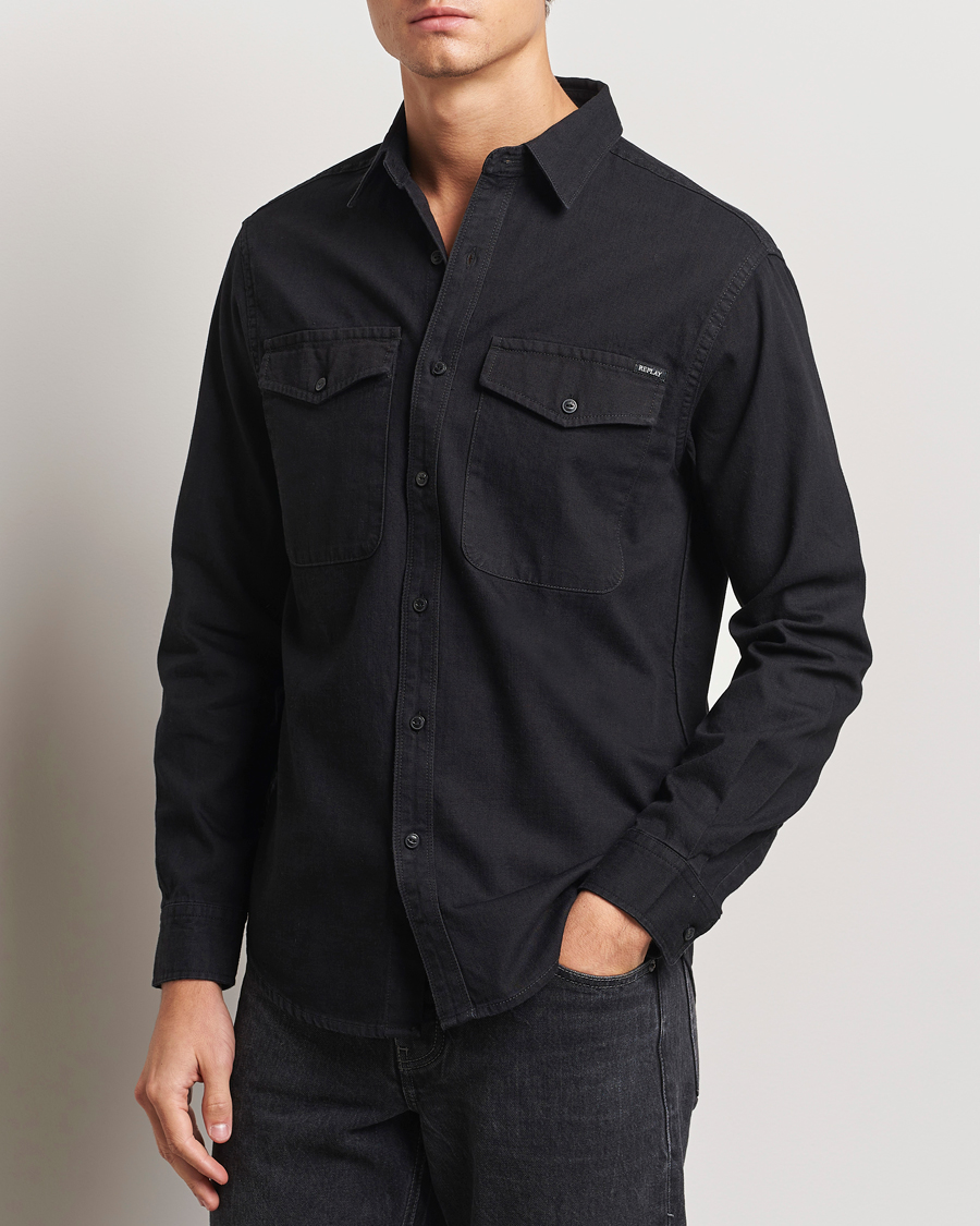 Homme | Chemises | Replay | Denim Shirt Washed Black