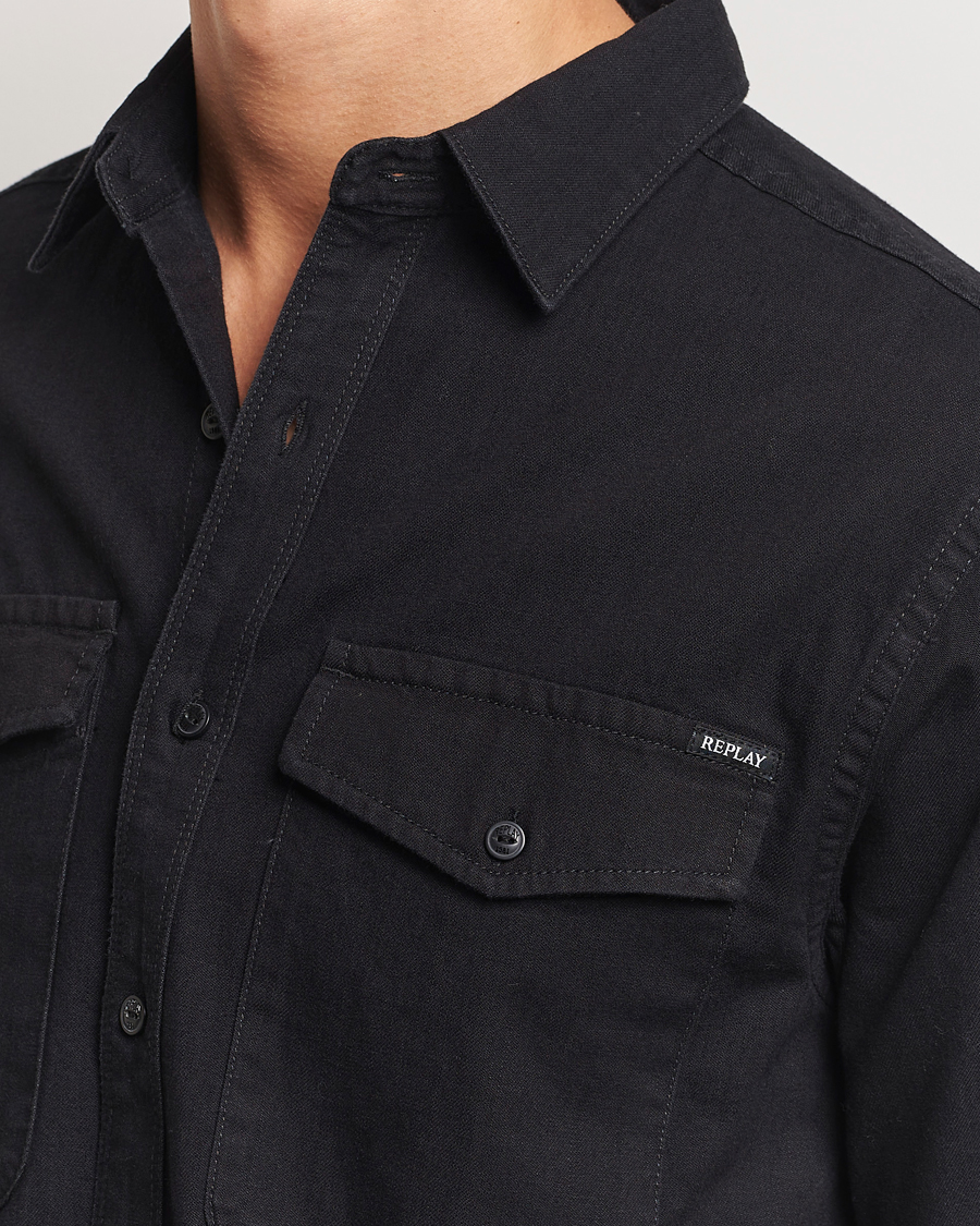 Homme | Chemises | Replay | Denim Shirt Washed Black