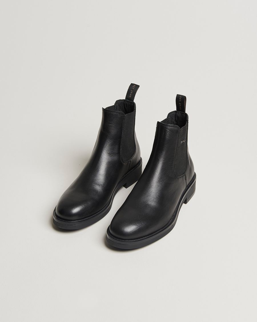 Homme | GANT Prepdale Leather Chelsea Boot Black | GANT | Prepdale Leather Chelsea Boot Black