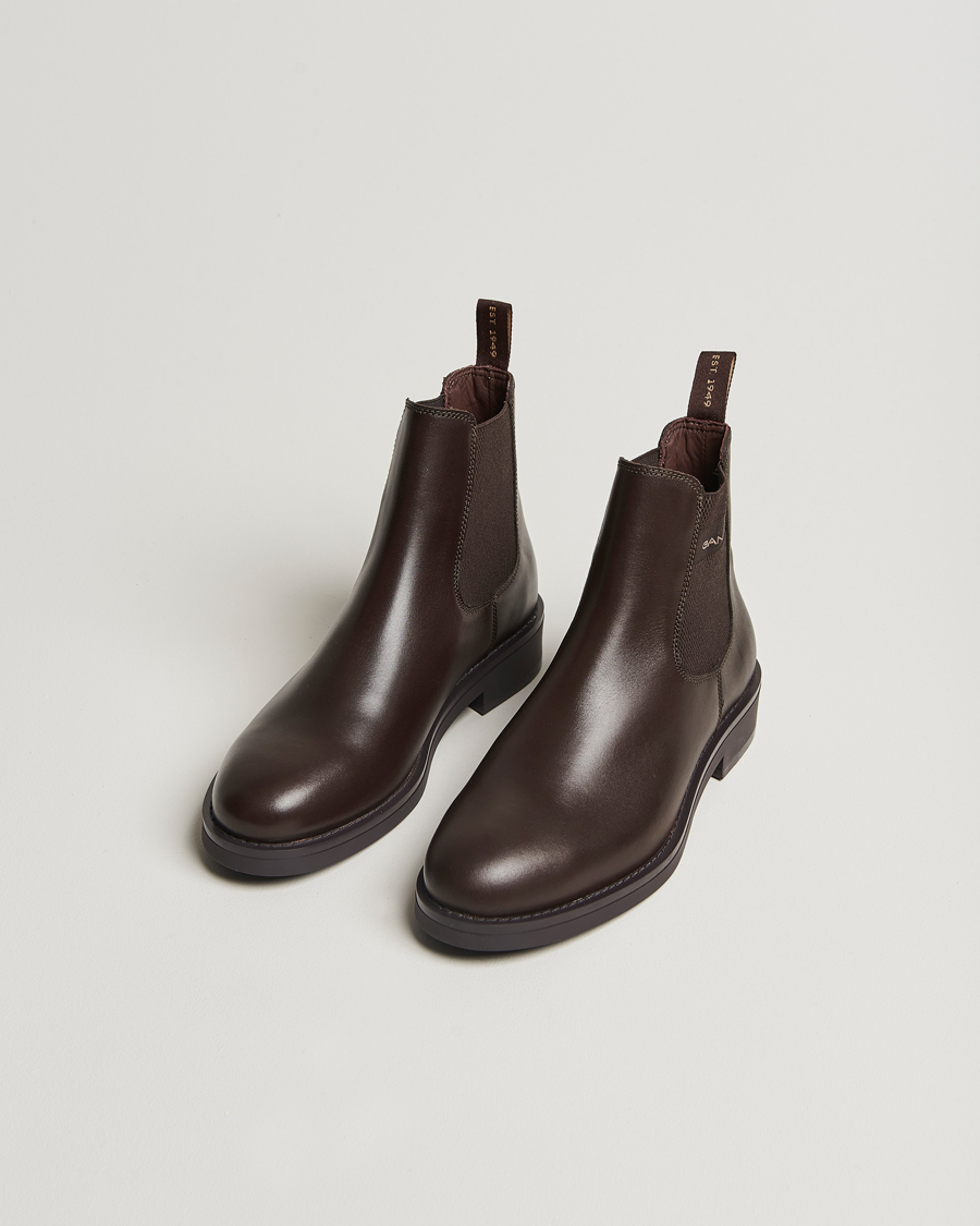 Homme | GANT Prepdale Leather Chelsea Boot Dark Brown | GANT | Prepdale Leather Chelsea Boot Dark Brown