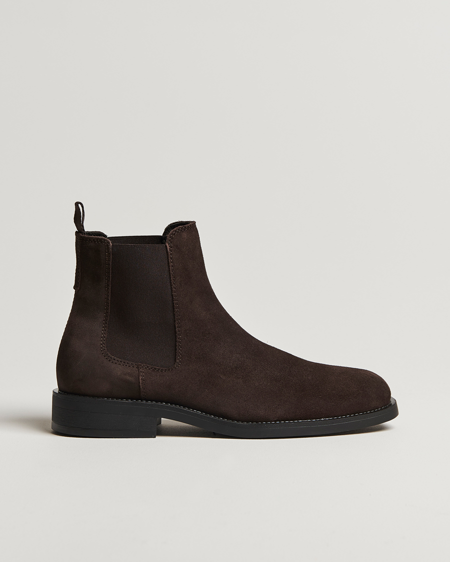 Homme | GANT Rizmood Suede Chelsea Boot Dark Brown | GANT | Rizmood Suede Chelsea Boot Dark Brown