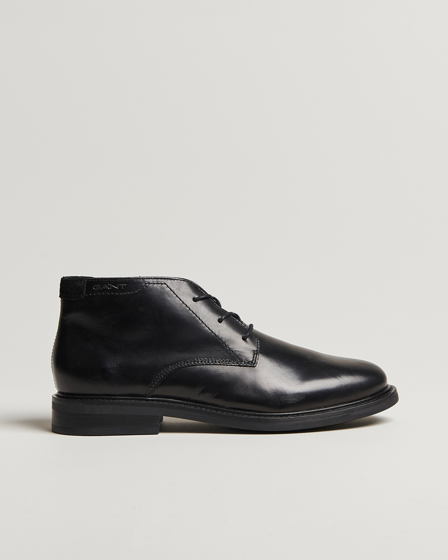 Homme | GANT St Fairkon Chukka Leather Boot Black | GANT | St Fairkon Chukka Leather Boot Black