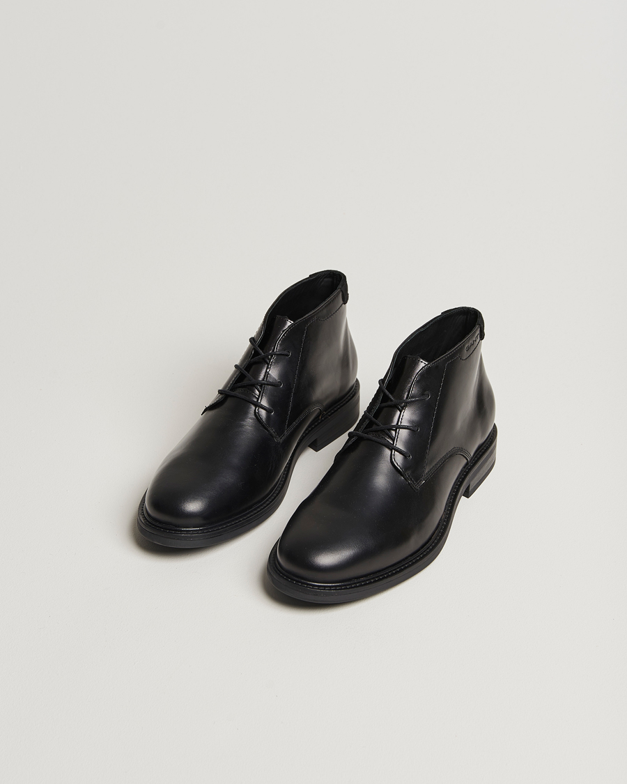 Homme | GANT St Fairkon Chukka Leather Boot Black | GANT | St Fairkon Chukka Leather Boot Black
